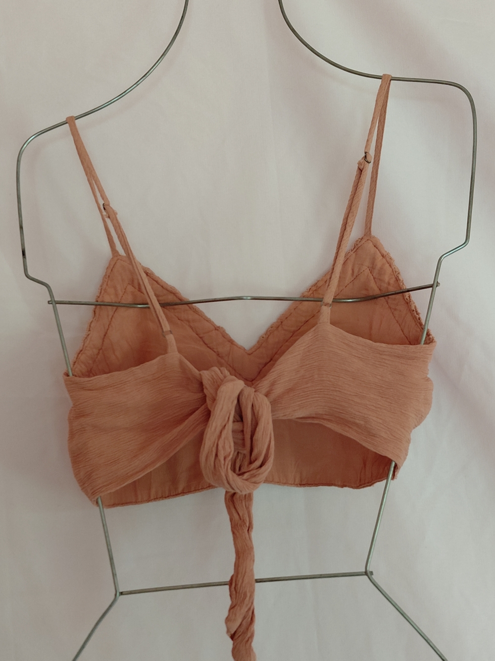Aeropostale Crocheted Bralette in Peach Or Dusty Pink Size XS Crop Top . - Picture 5 of 12